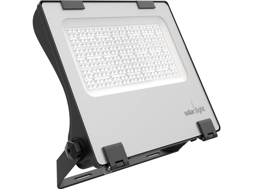 Santana Floodlight 200W 26100LM 4000K 90Gr Linser, Sort Hus 1,5m Kabel