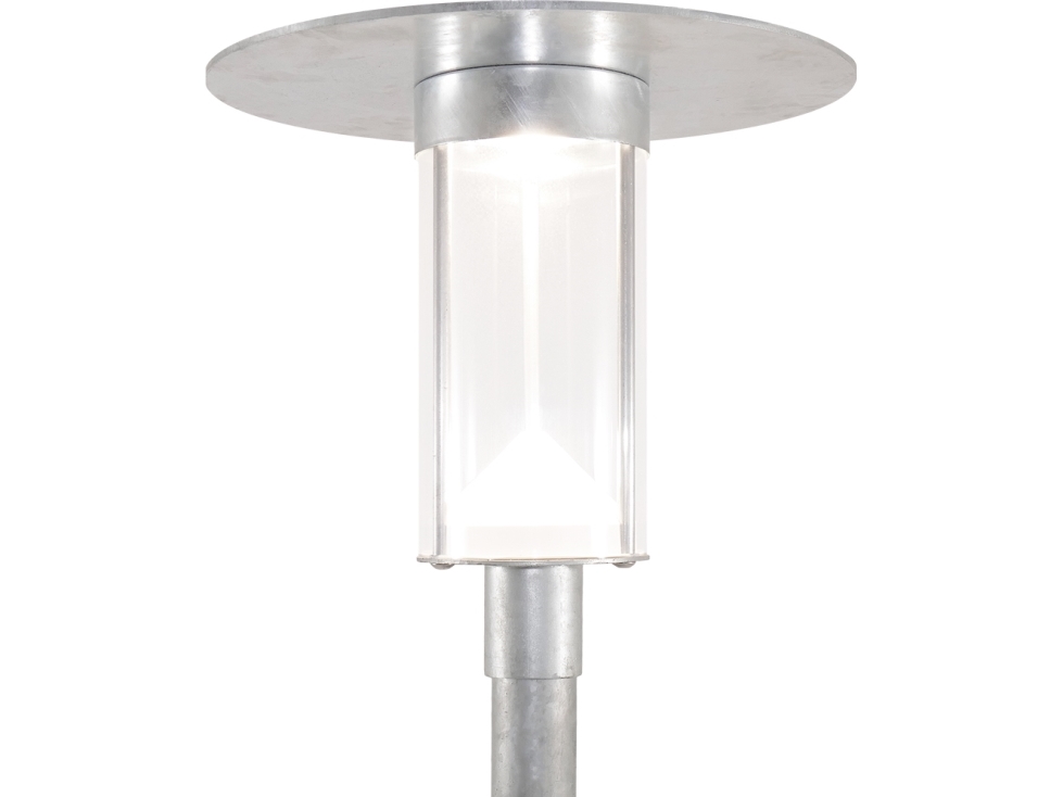 DeKaLED G5 parkarmatur f/Ø60mm mast Galvaniseret LED DLM ES 27W 3K 2566Lm KL II 5M kabel 230V IP44 IK10