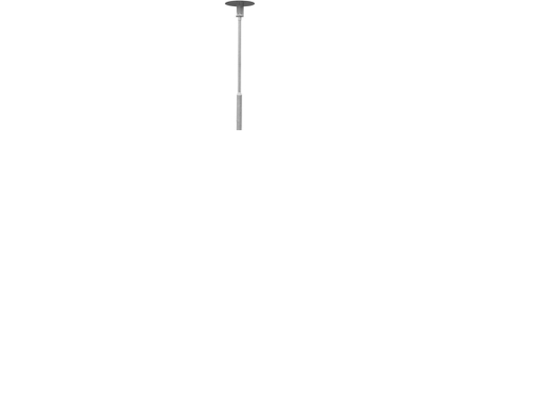 DeKanon parkarmatur til mast med Ø60 mm. Galvaniseret. Philips LED 28 W, 3000 K, 1617 lm. Klasse II med 3,5 m kabel, 230 V. IP44. IK10.