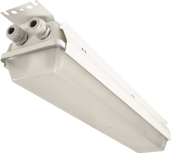 Super Marine LEDtro 2x10W/840 EL 600mm, Stål bund med Polycarbonat afskærmning, 50/60Hz