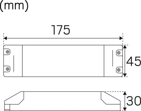 DC transformer til 12V LED-lyskilder, en udgang, belastning 0-60W, Standby effekt 0,3W