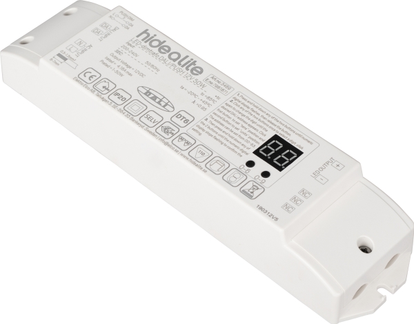 LED-Dimtrafo DALI/PUSH 12V 50W. For dæmpning af LEDstrip enkeltfarve via Push (230v) eller DALI.