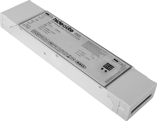 LED-dimtrafo DALI/PUSH 24V 200W For dæmpning af LEDstrip enkeltfarve via Push (230v) eller DALI.