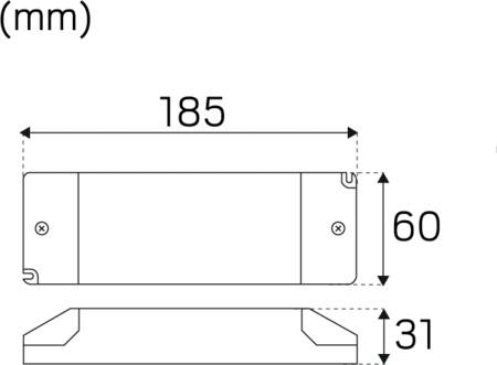 LED-dimtrafo SLD FDIM 12V 75W, fasedæmpbar via for- og bagkant, en udgang, belastning 12-75 W