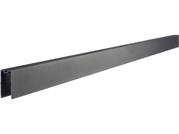 Aluminiumsprofil sort, 2,4 meter, Hybrid moduler clickes i, flere forskellige låg og endestykker passer