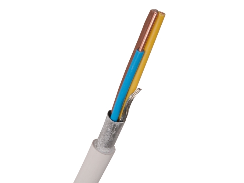 NEXANS Installationskabel, skærmet halogenfri 5G2,5 mm² EQLQ EASY hvid , kabeldiameter 12,1 mm - (300 meter)