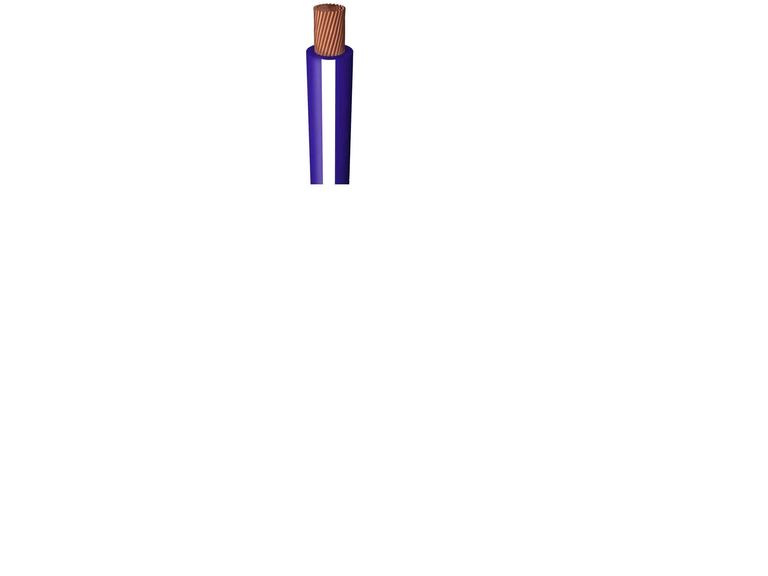 PRYSMIAN Monteringsledning, halogenfri 1X1mm² H05Z-K mørkeblå/hvid 300/500V spole, ledning ø2,8 mm - (200 meter)