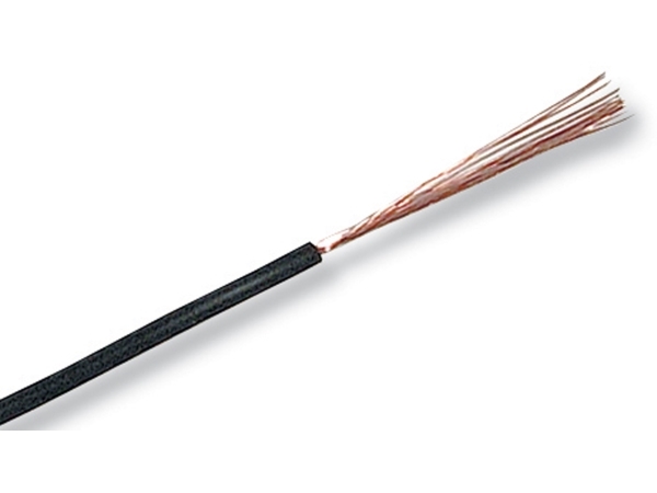 NEXANS Monteringsledning, PVC 1x6mm² H07V2-K sort 300/500V jumbobox, ledning Ø4,8mm - (750 meter)