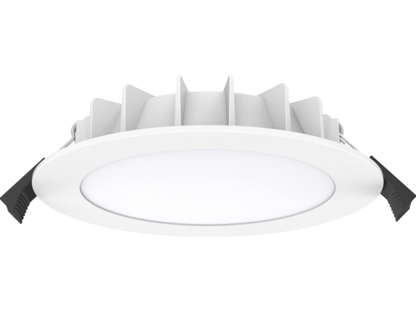 BASE Downlight ø110 10W 850-1000LM CCT 3000-3500-4000K RAL9016, Utskärningsmått = ø90-95mm.