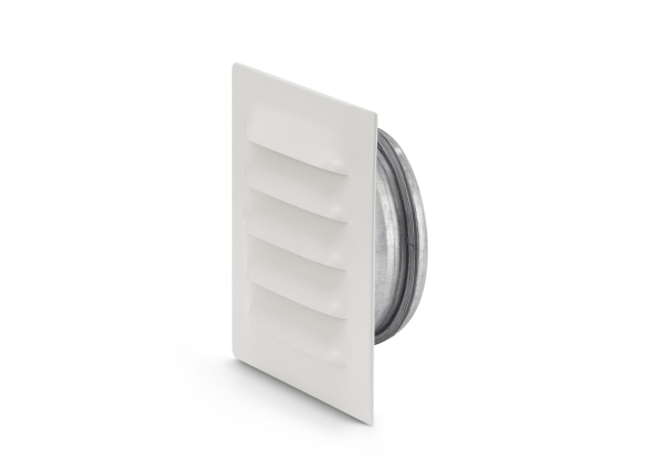 FRESH Murrist i metal 145x145 mm med Ø100 mm studs, hvid.