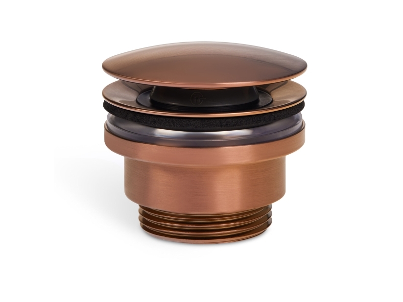 Blue label "pop up bundventil børstet bronze 1 1/4"""