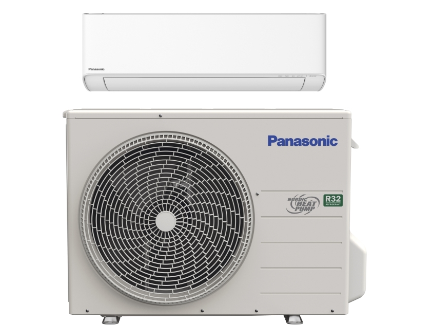 Panasonic Varmepumpe Split NZ25YKE består af CS-NZ25YKE-1 og CU-NZ25YKE, SCOP 5,00 A++, R32 kølemiddel og cloud control.