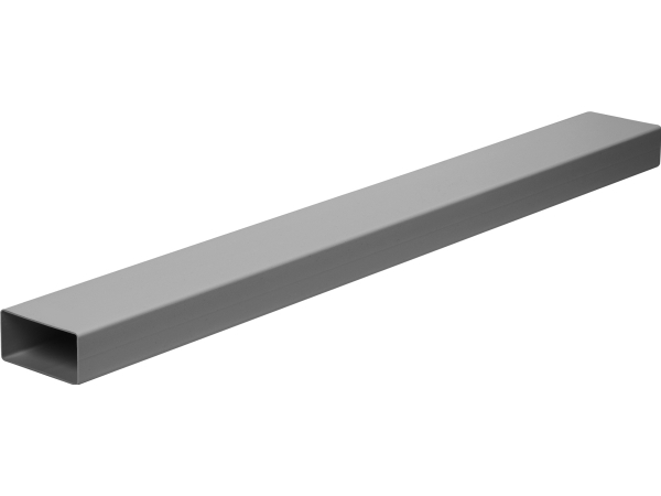 Fresh plastsystem Rekt. plastkanal 204x60 mm, længde 1000 mm, grå.