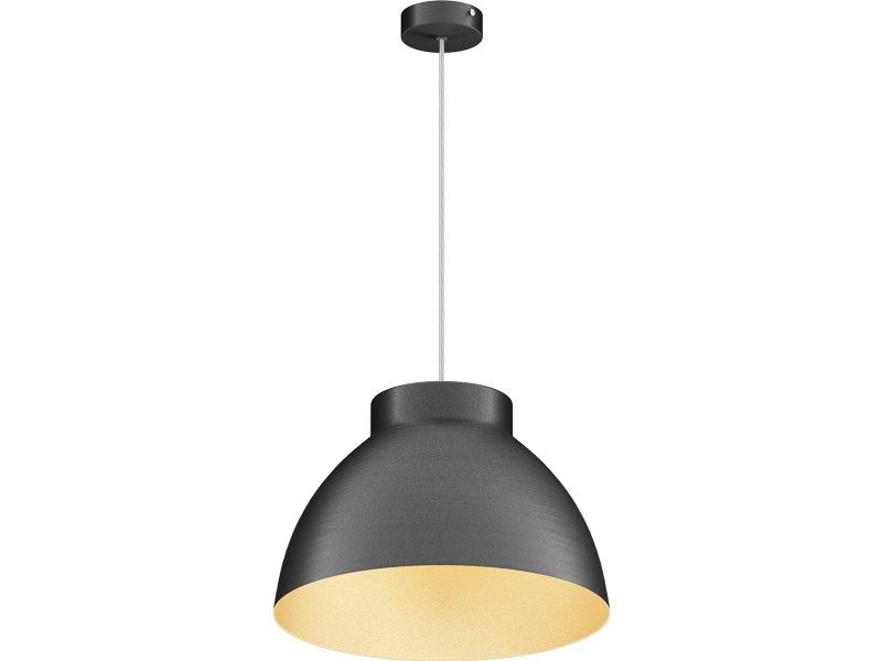 TORU P400 E27 Sort udvendigt og Guld indvendigt, med 2m. kabel og baldakin
