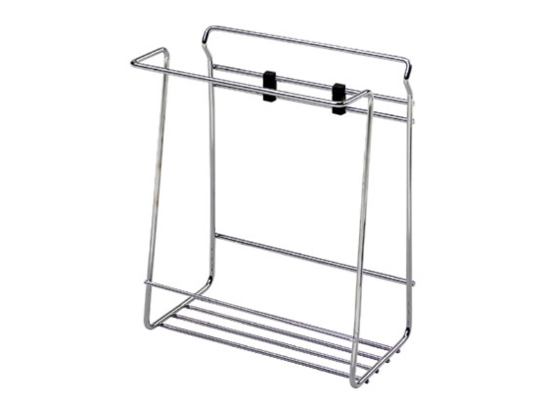 Forkromet affaldsstativ inklusiv skruer og beslag. Højde: 33 cm / Bredde: 25 cm / Dybde: 16 cm