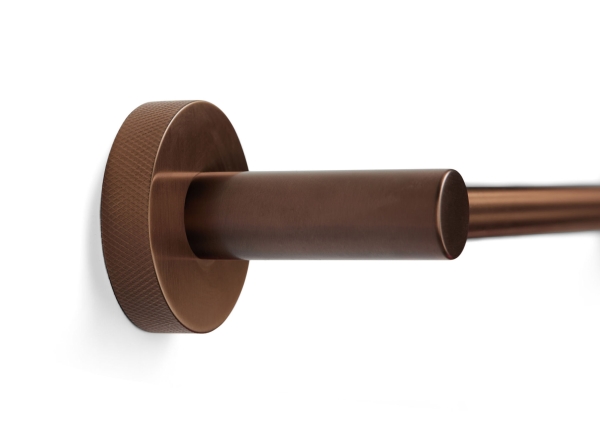 BLUE LABEL Enkelt håndklædestang i længde 45 cm - børstet bronze