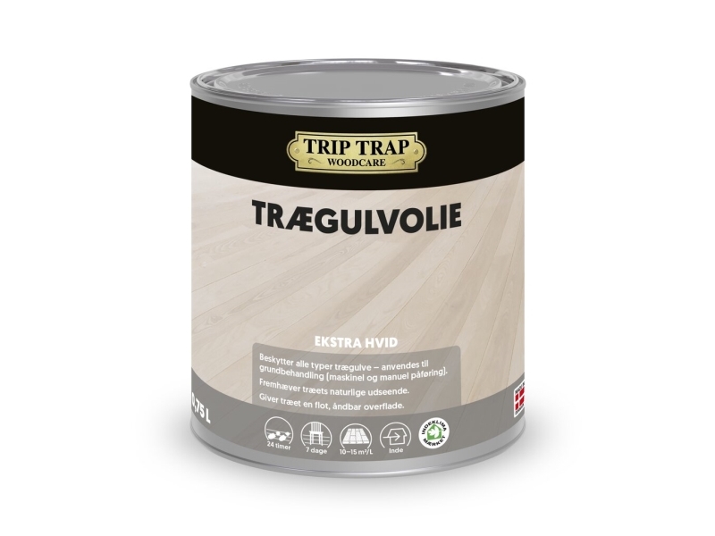 Trip Trap Trægulvolie Ekstra Hvid 0,75L