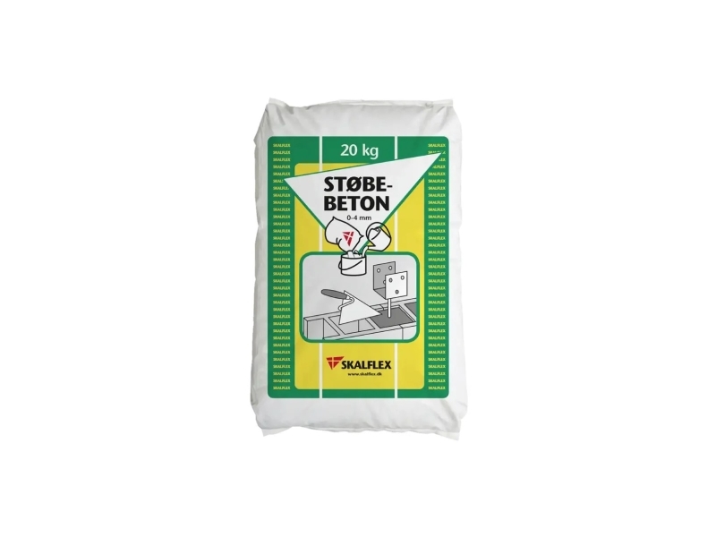 Skalflex Støbebeton, 0-4 mm er en cementbaseret støbebeton 20 kg sæk