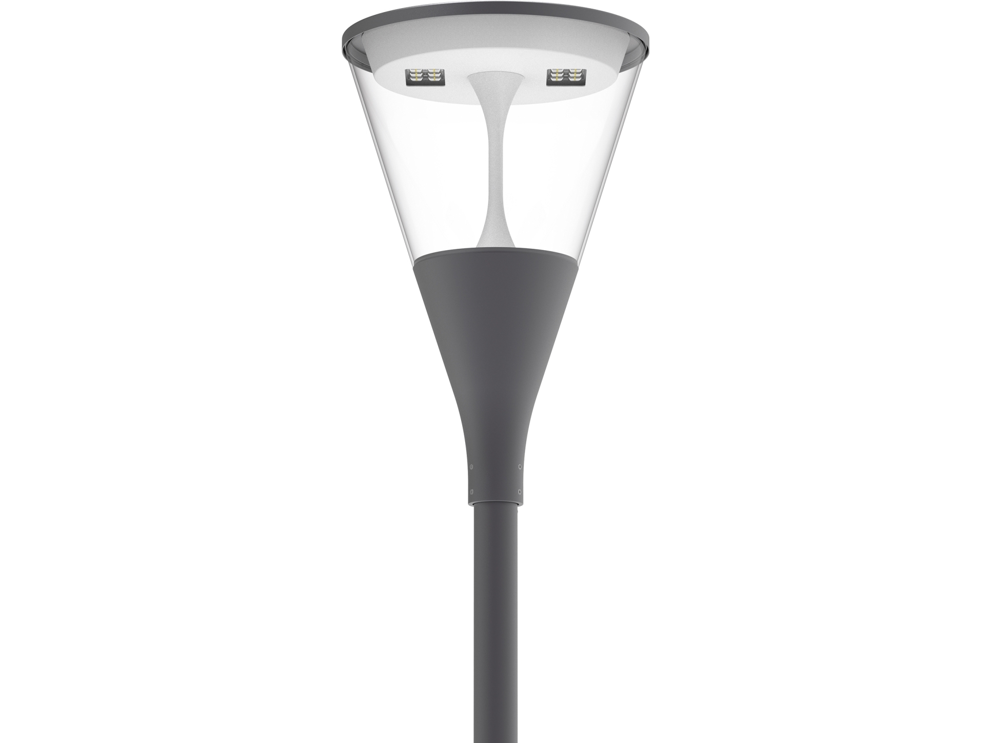 Noa Park 18W 2700lm 4000K DALI DB 703(Antracit) C5 Symmetrisk KL.II IP65 IK09, inkl. ø60mm flange, 6 meter kabel