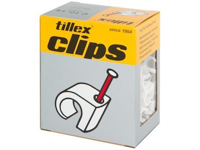 TILLEX Ledningsholdere til rund ledning C12-16 grå, 2,0x35 søm korrosionsklasse C4 - (100 stk.)