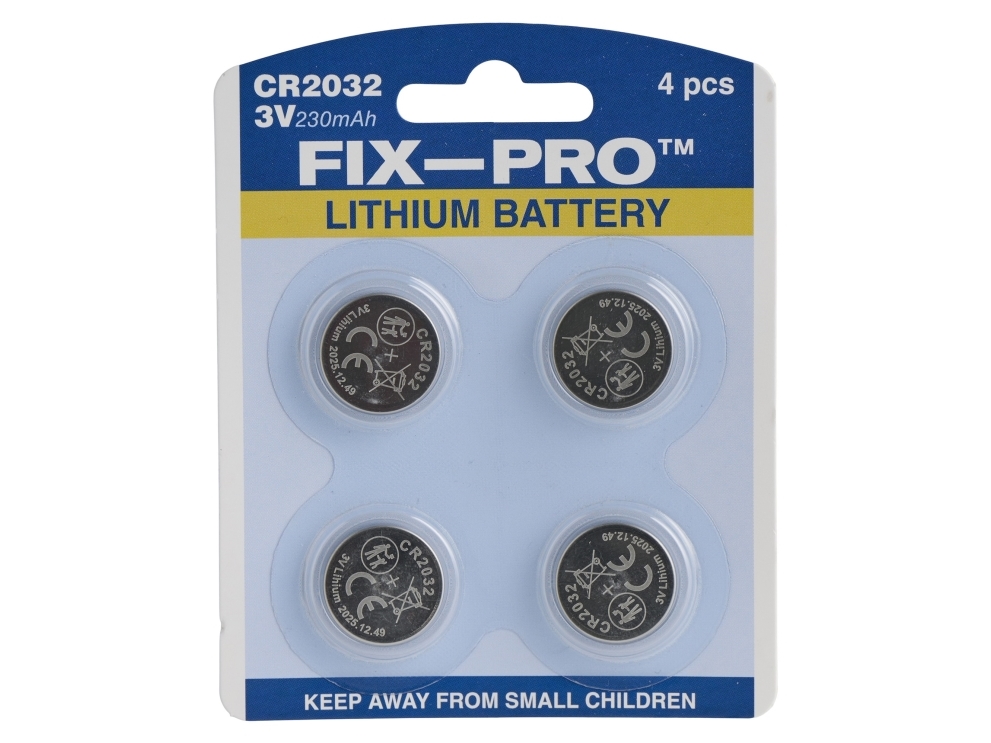 FIX-PRO BATTERI CR2032 3,0 V 230 mAh 4 st