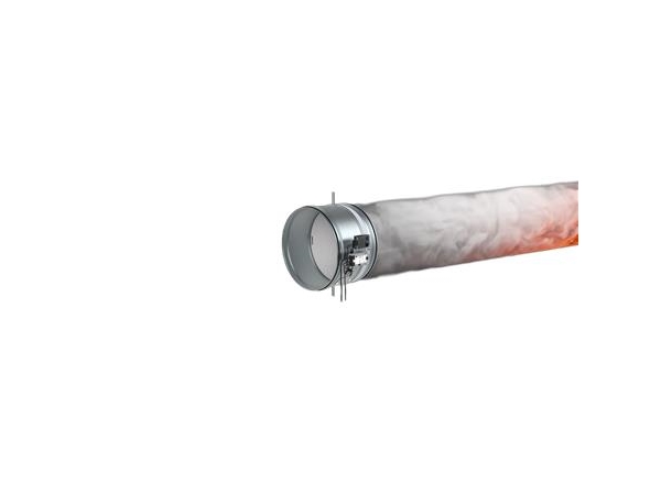 SYSTEMAIR Brand- og røgspjæld FDR-3G-160-B230T med spring-return motor, 230V, sikring 72°C. Tilbehør afdækningsplader.