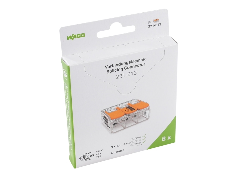 Wago 221-613/995-008, 22,9 mm, 21,1 mm, 10,1 mm, 144 stk
