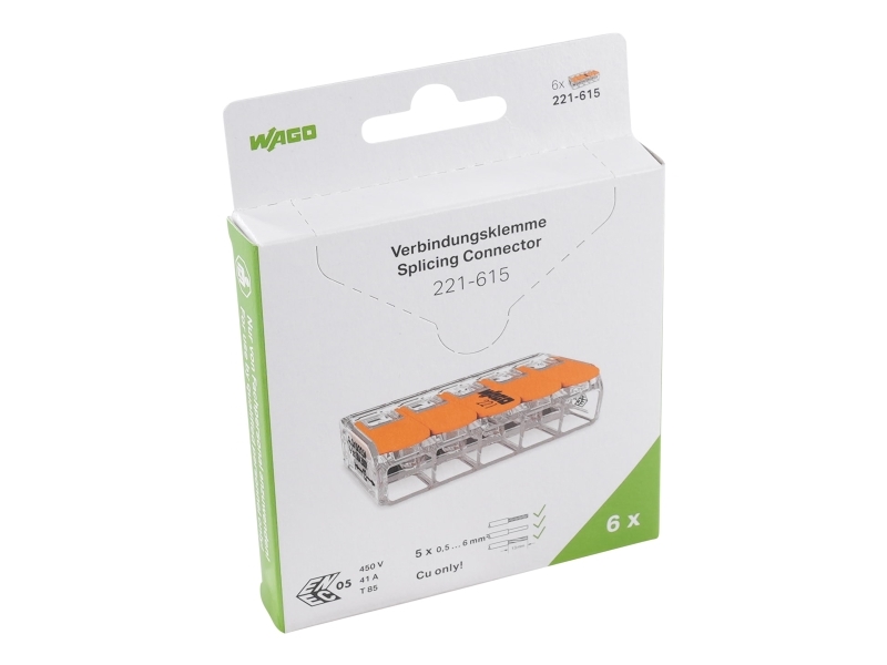 Wago 221-615/995-006, 36,7 mm, 21,1 mm, 10,1 mm, 108 stk
