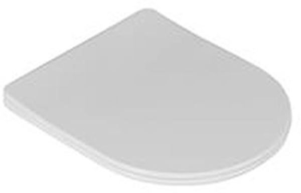 Blue Label toiletsæde 49 cm med Soft Close og Quick Release beslag - Mat Hvid