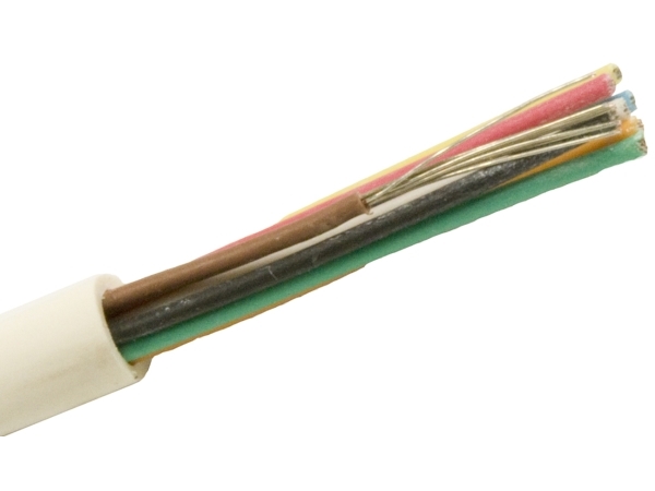 NEXANS Alarmkabel, halogenfri 1x12x0,22mm² FQQXB hvid spole, kabeldiameter 5,4mm - (100 meter)