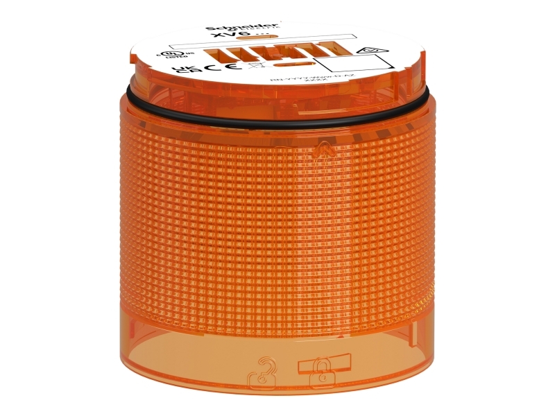 SCHNEIDER ELECTRIC Lysmodul for Harmony XV6 lystårn i Ø60 mm i orange farve med LED der lyser konstant