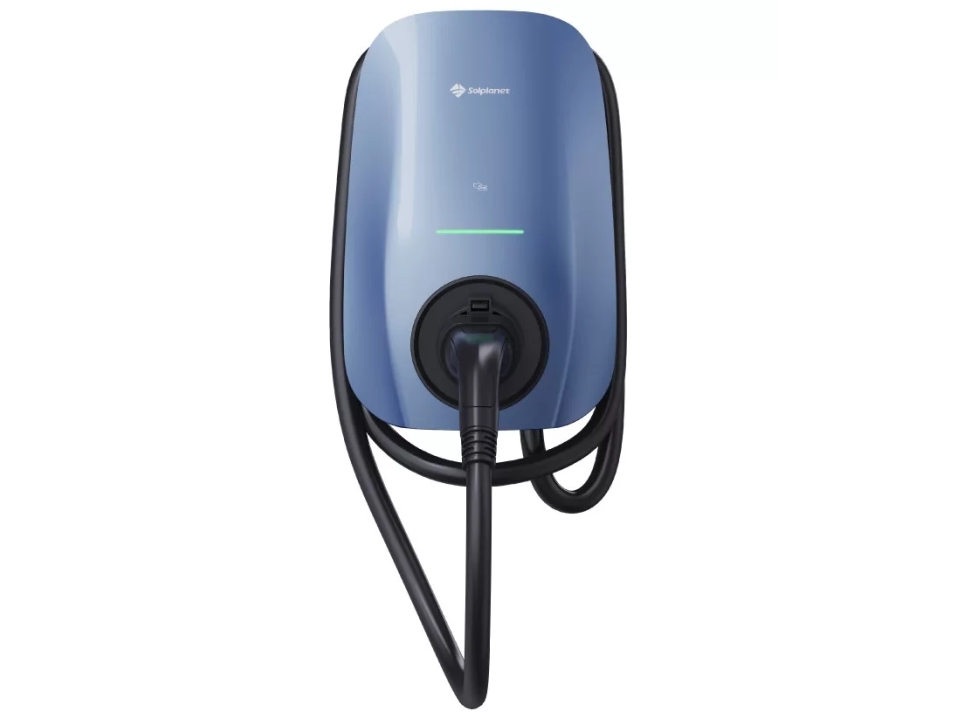 Solplanet Apollo ladeboks, 22 kW, 5 meter kabel, blå, RFID, LAN, WiFi, IP65
