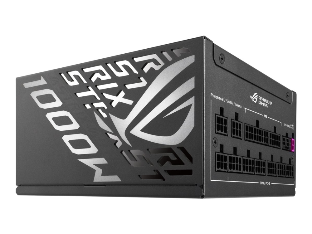 Asus Rog Strix - Strømforsyning (Intern) - Atx12v 3.1/ Eps12v - 80 Plus Platinum - Cybenetics Platinum - Ac 100-240 V - 1000 Watt - Aktiv Pfc