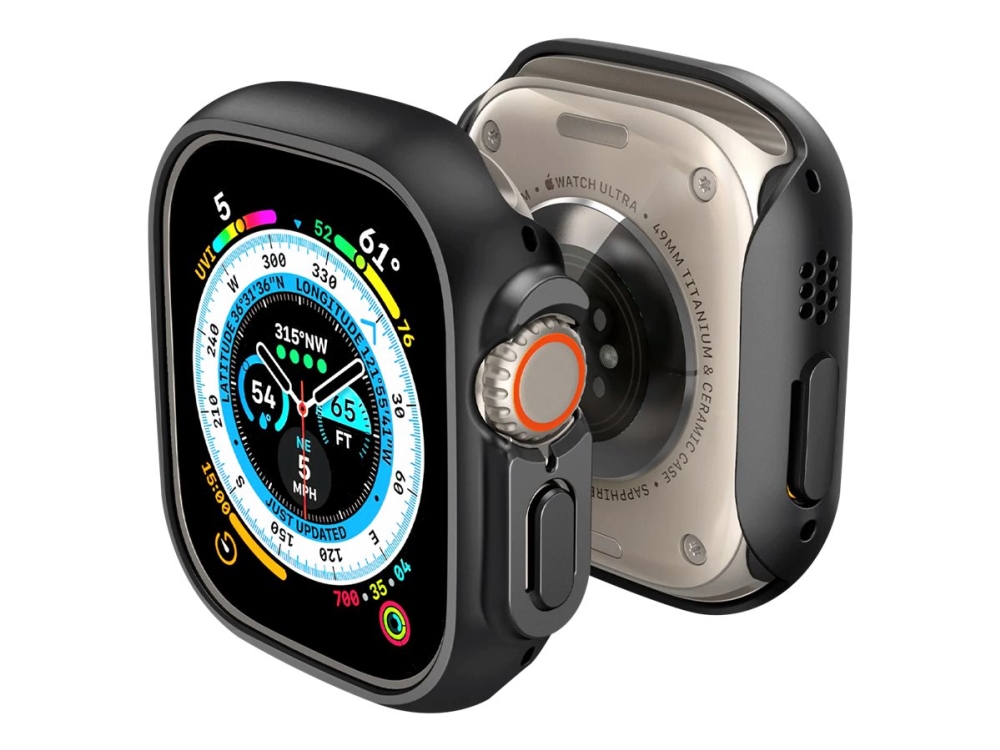 Spigen Thin Fit, Boks, Smartwatch, Sort, Apple, Apple Watch Ultra, Polykarbonat (Pc)
