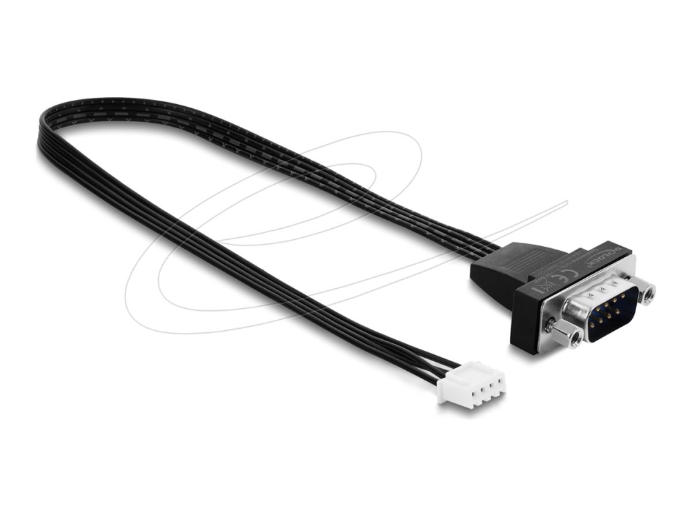Delock 91277, Sort, 0,25 M, Rs-232, Jst-Xhr-4P, Hanstik, Hunstik