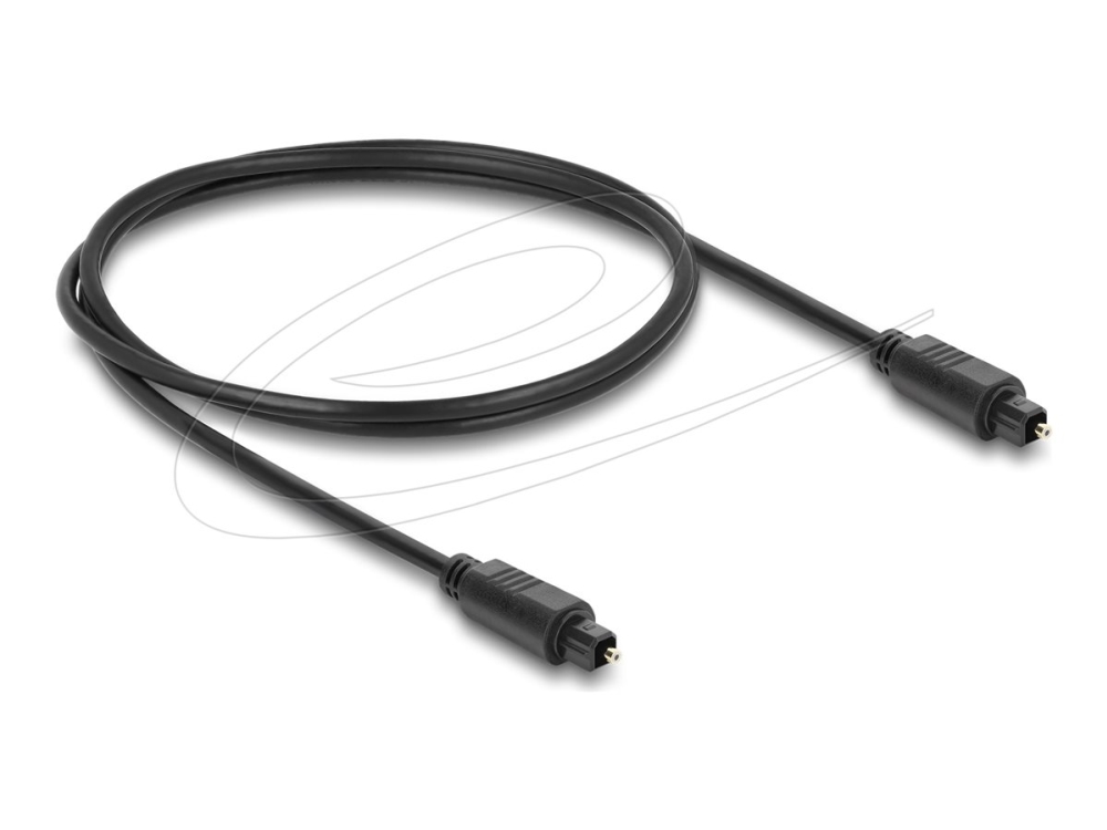 Delock - Digital Lydkabel (Optisk) - Toslink Han Til Toslink Han - 1 M - Fiberoptik - Sort
