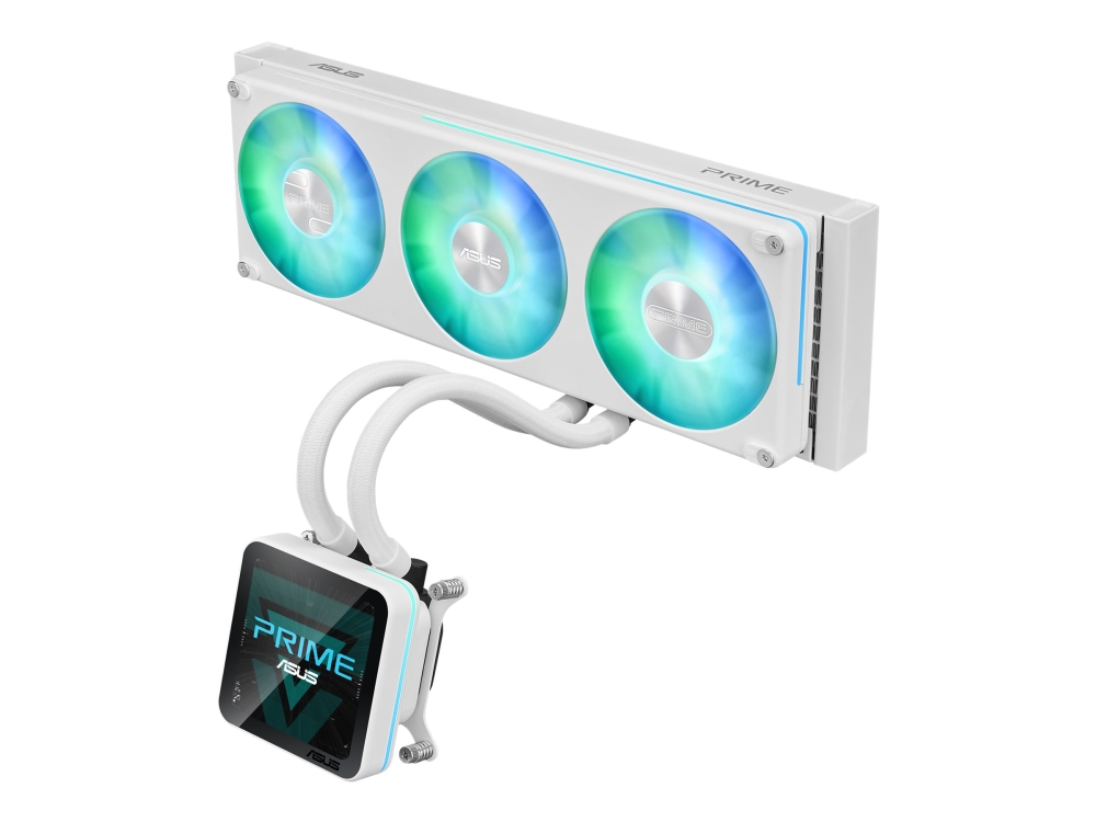 Asus Prime Slc Ii 360 Argb Lcd Wht, Alt-I-En Væskekøler, 12 Cm, Hvid