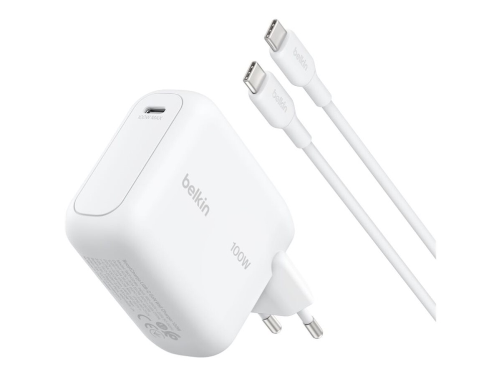 Belkin 100W 1C Gan Wall Charger W/5A C-C 1.5M Wh Fixed Eu Plug