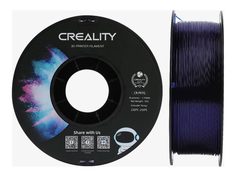 Creality3D - Gennemsigtig blå - 1 kg - boks - CR-PETG filament (3D)