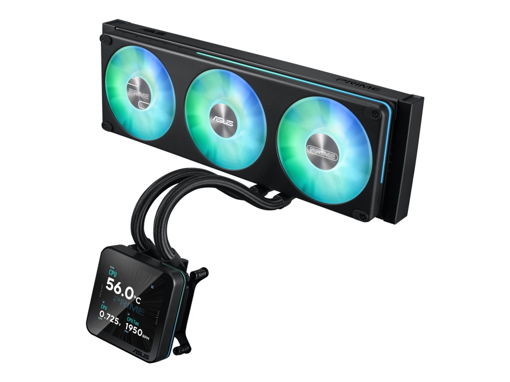 Asus Prime Slc Ii 360 Argb Lcd, Alt-I-En Væskekøler, 12 Cm, Sort