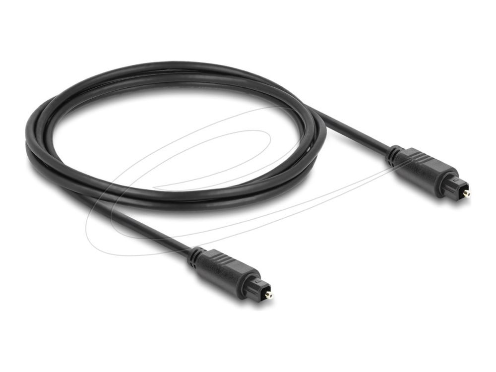Delock - Digital Lydkabel (Optisk) - Toslink Han Til Toslink Han - 2 M - Fiberoptik - Sort