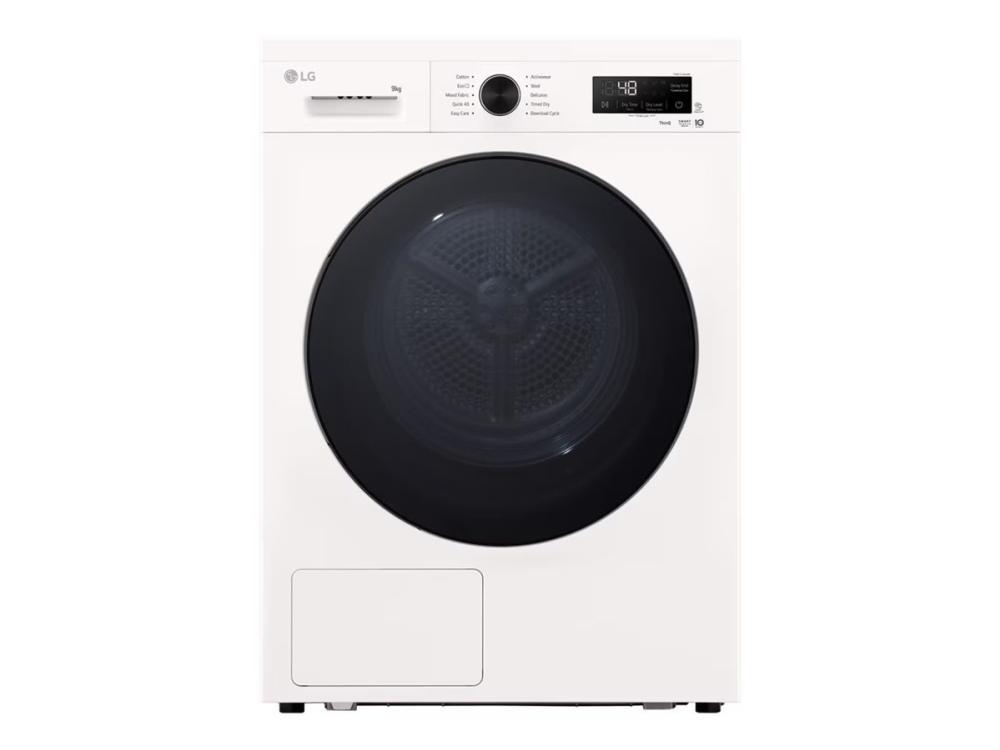 LG RHX1009NWB - Tørremaskine - Wi-Fi - bredde: 60 cm - dybde: 66 cm - højde: 85 cm - frontbetjening - essens hvid
