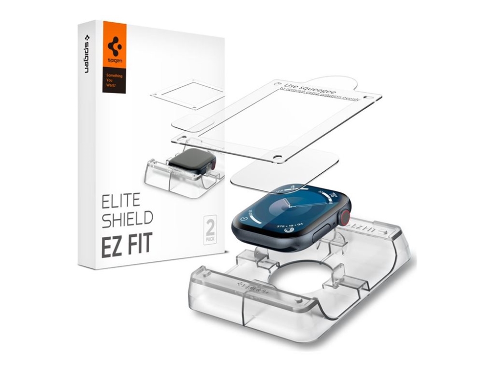 Spigen Eliteshield Ez Fit, Skærmbeskytter, Smartwatch, Transparent, Apple, Apple Watch 10 (46Mm), Elastomerisk Polyuretan (Epu)
