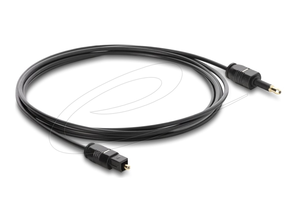 Delock - Digital Lydkabel (Optisk) - Mini Toslink Han Til Toslink Hun - 1.5 M - Fiberoptik - Sort