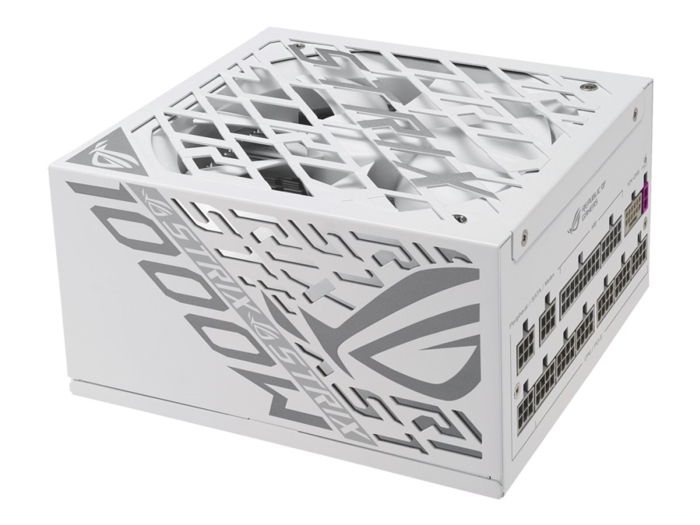 Asus Rog Strix - White Edition - Strømforsyning (Intern) - Atx12v 3.1/ Eps12v - 80 Plus Platinum - Cybenetics Platinum - Ac 100-240 V - 1000 Watt - A
