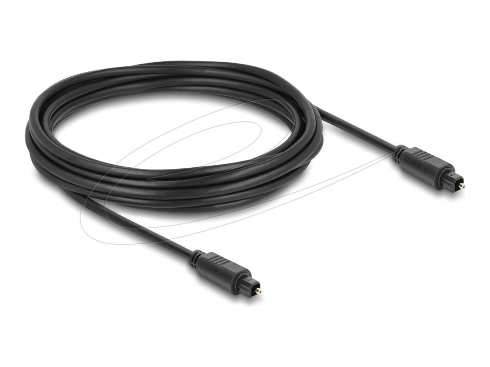Delock - Digital Lydkabel (Optisk) - Toslink Han Til Toslink Han - 5 M - Fiberoptik - Sort