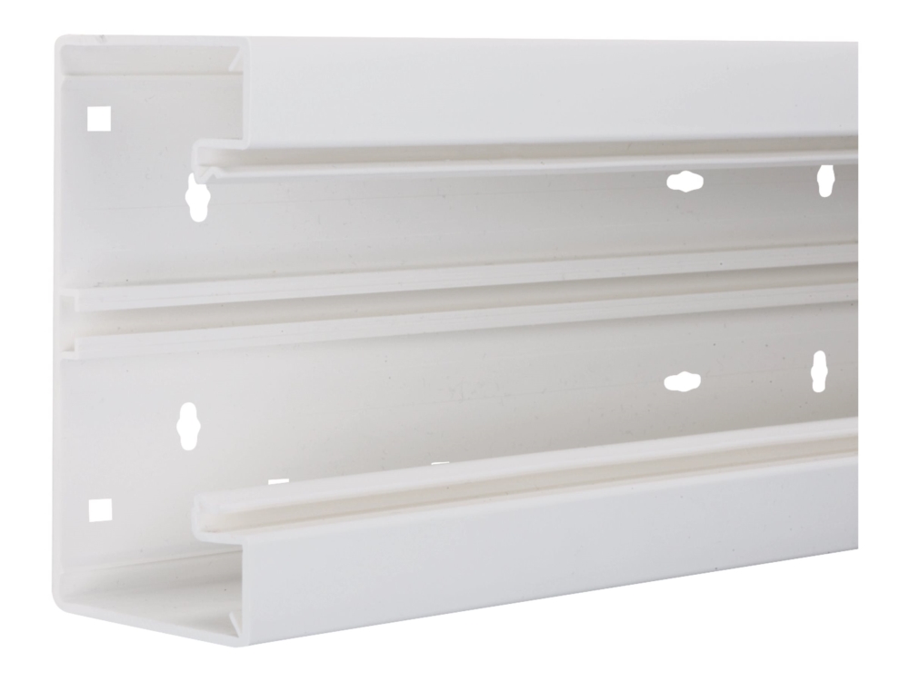 Hager - Cable trunking mount - PVC, front locking - 2 m - traffik hvid, RAL 9016