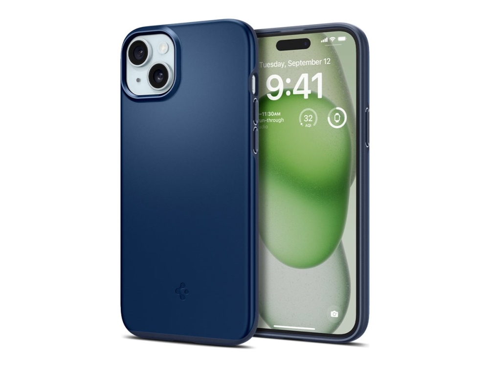 Spigen Acs06640, Cover, Apple, Iphone 15 Plus, 17 Cm (6.7"), Marineblå