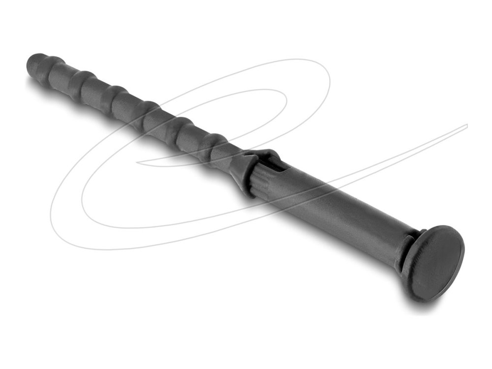 Delock - Ventilator anti-vibrations montering skrue - silikone - sort (pakke med 50)