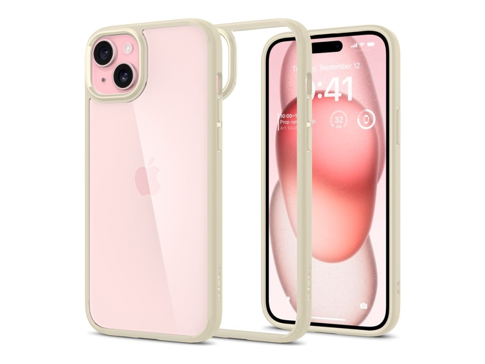 Spigen Acs06658, Cover, Apple, Iphone 15 Plus, 17 Cm (6.7"), Beige